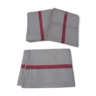 Set of 3 large hemp tea towels