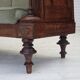 1930s, Danish 3 seater antique sofa, furniture velour, ash wood.
