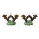 Set of 2 vintage ceramic candlesticks / decoration