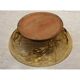 Glass coupe 'Naïades' with turned wooden Art Deco base