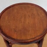 Curved wooden bar stool