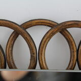 Vintage rattan mirror 39x40cm