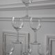Set of 6 wine glasses / water 50 years engraved in crystal