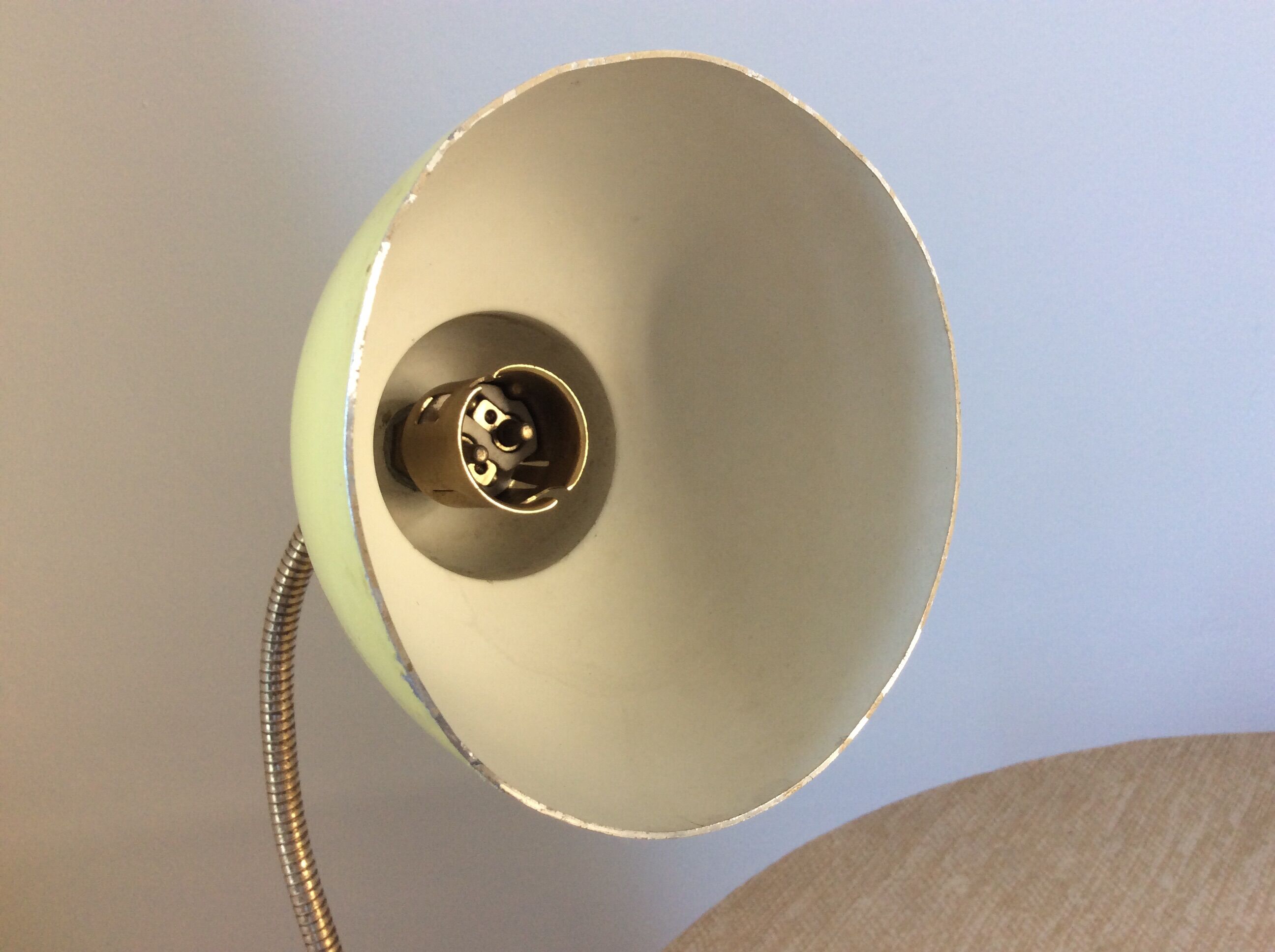 Lampe pince vintage jaune