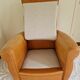 Vintage cognac leather club chair – natural patina – 1970s style