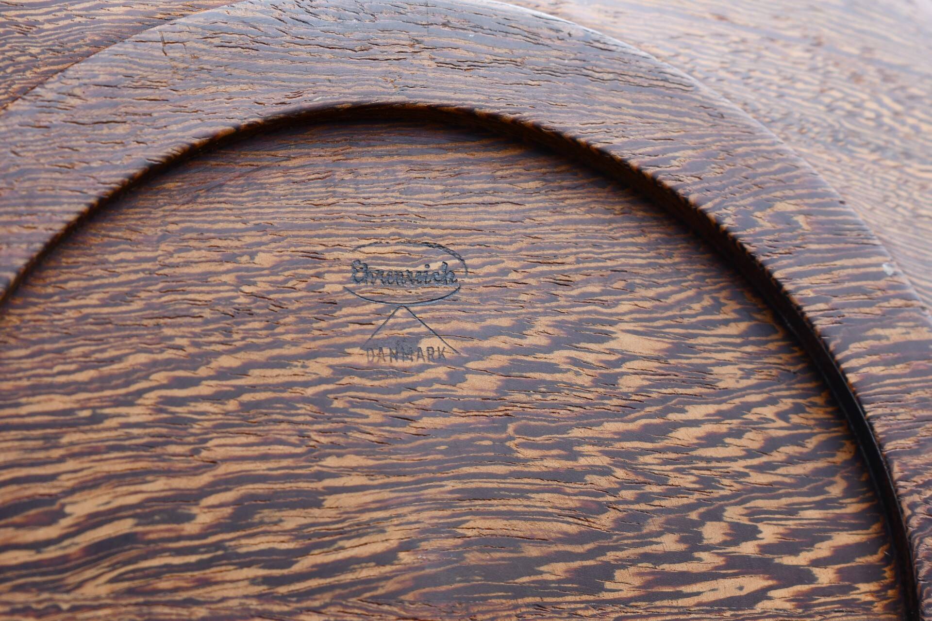 Solid Wengé cover plates by Hans Gustav Ehrenreich, Denmark. 1960s