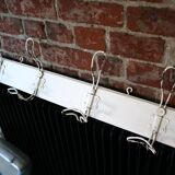 Metal and wood wall coat rack