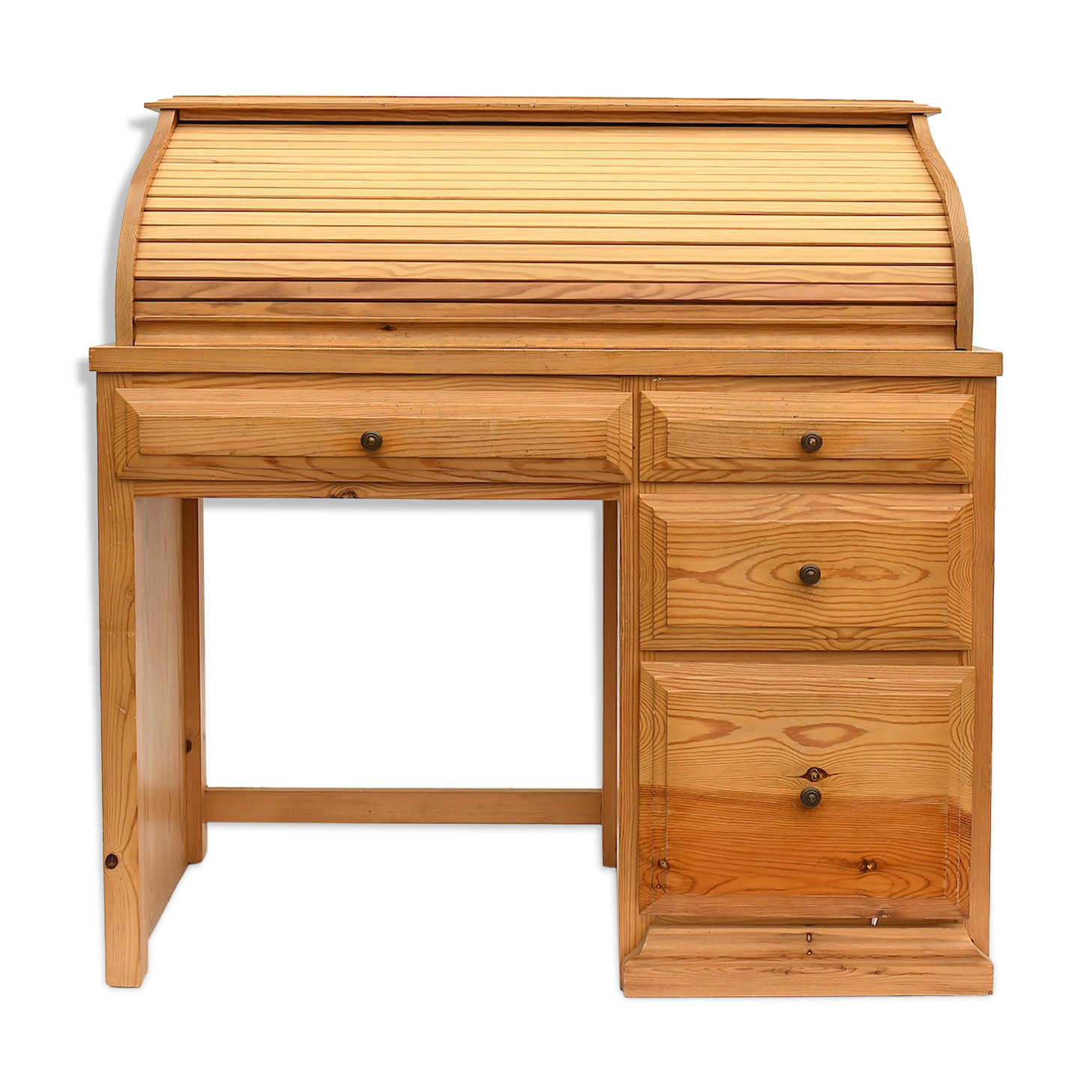 Bureau cylindre en pin