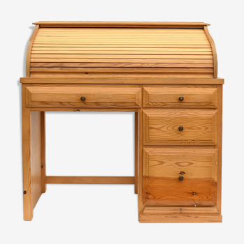 Pine cylinder desk