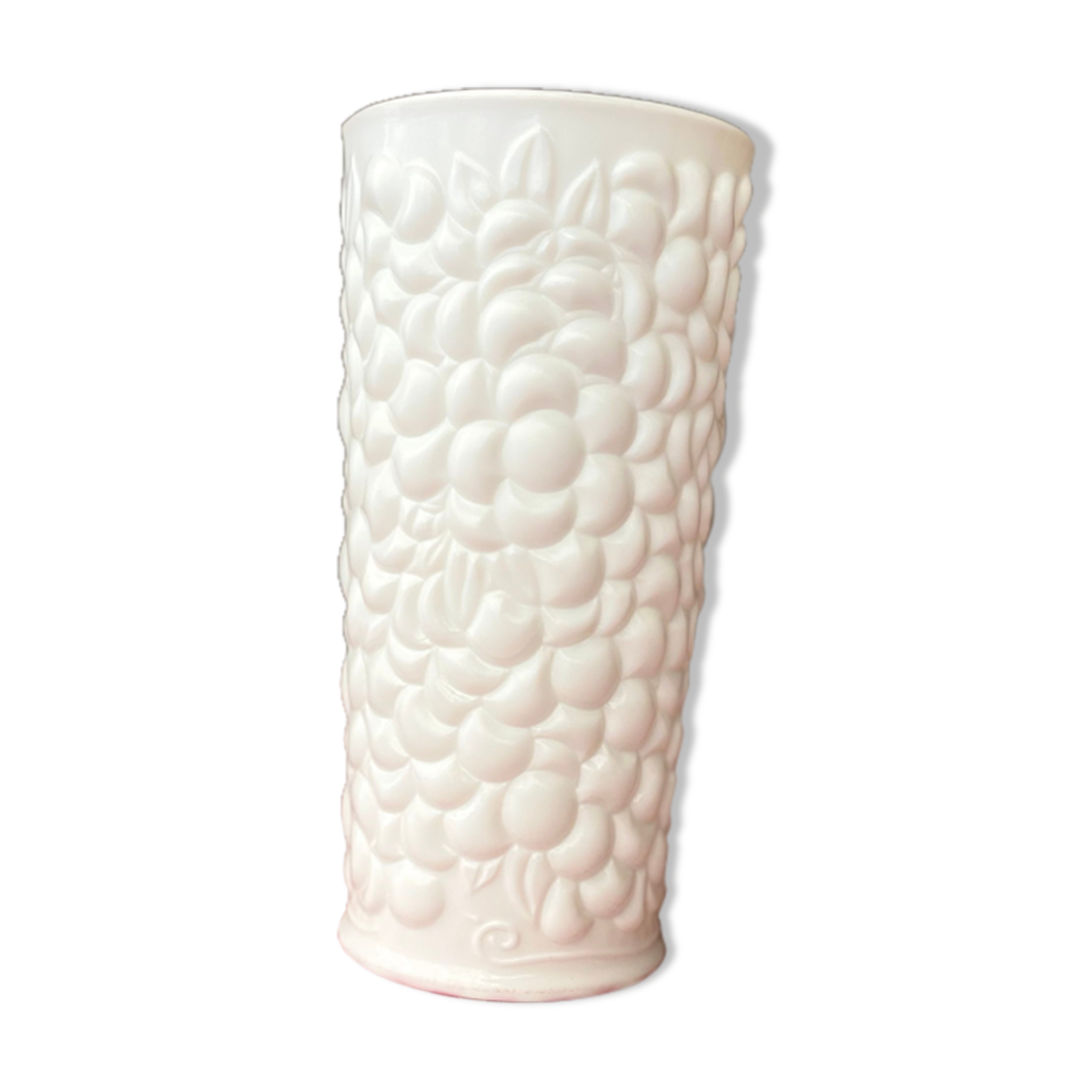 White opaline vase