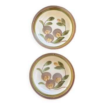 Duo d’anciennes assiettes creuses gien