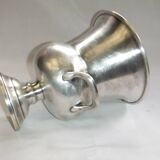 Old champagne bucket with vintage silver metal cooler Medici