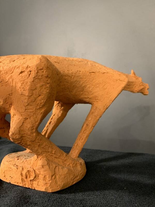 Animal Sculpture Horse, Terracotta, Unique Piece, 1960s