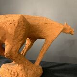 Animal Sculpture Horse, Terracotta, Unique Piece, 1960s