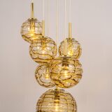 Grand cascading chandelier in Murano glass by Doria, Germany, 1970s.