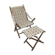 Folding garden chair and his foot rests, folding Napoleon III