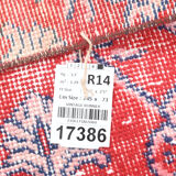 2x8 red classic vintage runner rug, 245x73cm