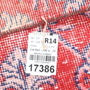 2x8 red classic vintage runner rug, 245x73cm