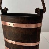 Champagne bucket in oak and copper – Géraud Lafitte, MOF 1933