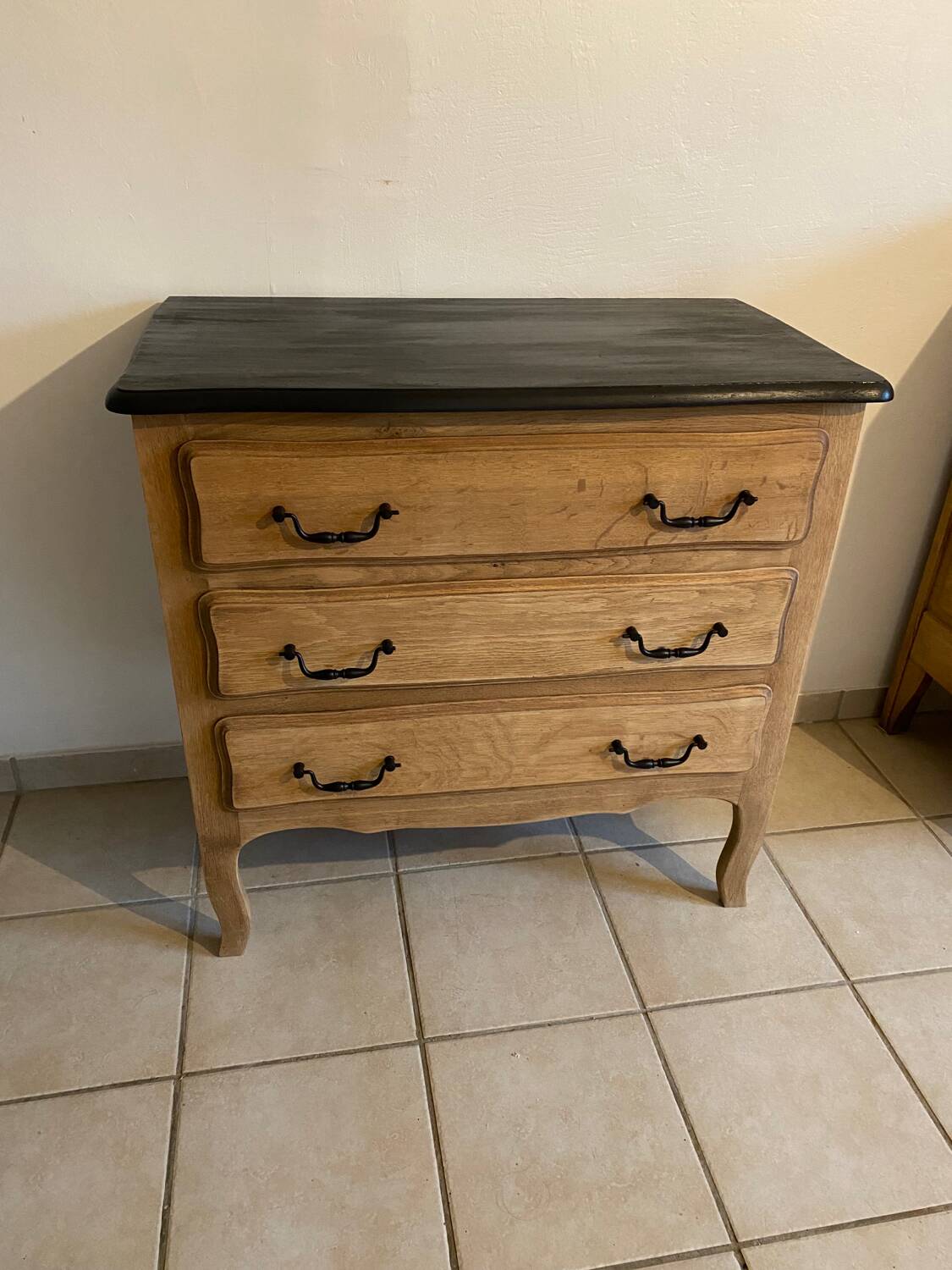 Raw oak chest of drawers