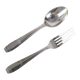 Silver metal cutlery set, vintage