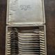 Set of 12 Art Nouveau cake/dessert forks - Silver-plated metal