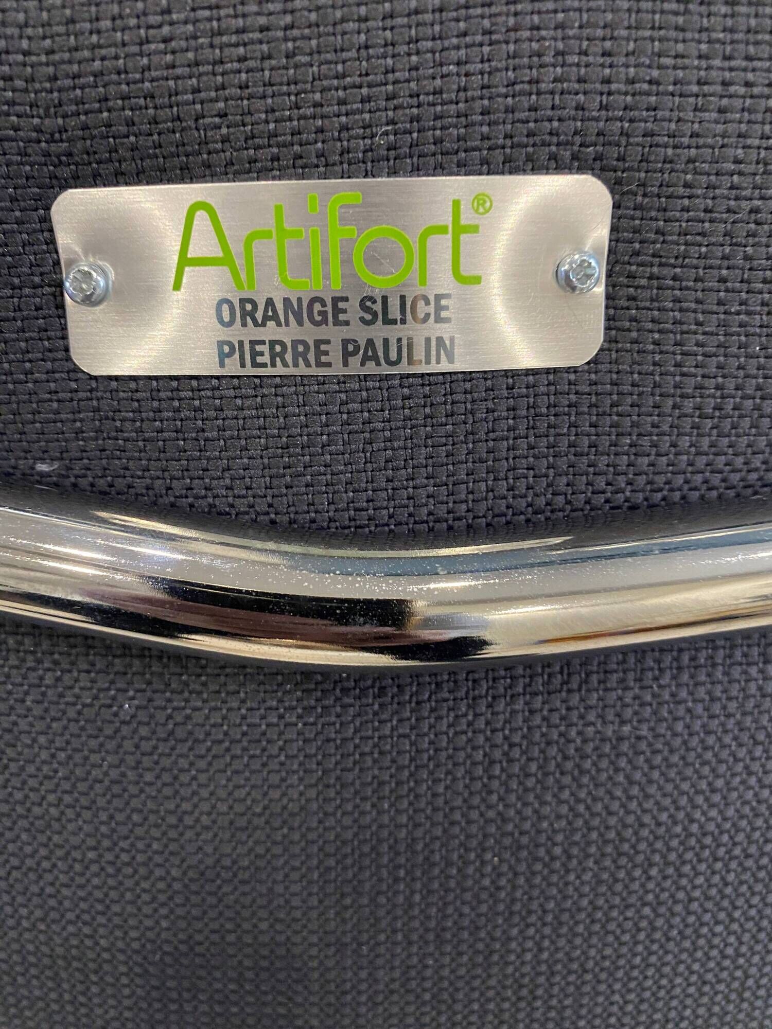 ORANGE SLICE 437 armchair by Pierre Paulin for Artifort, grey, 1980