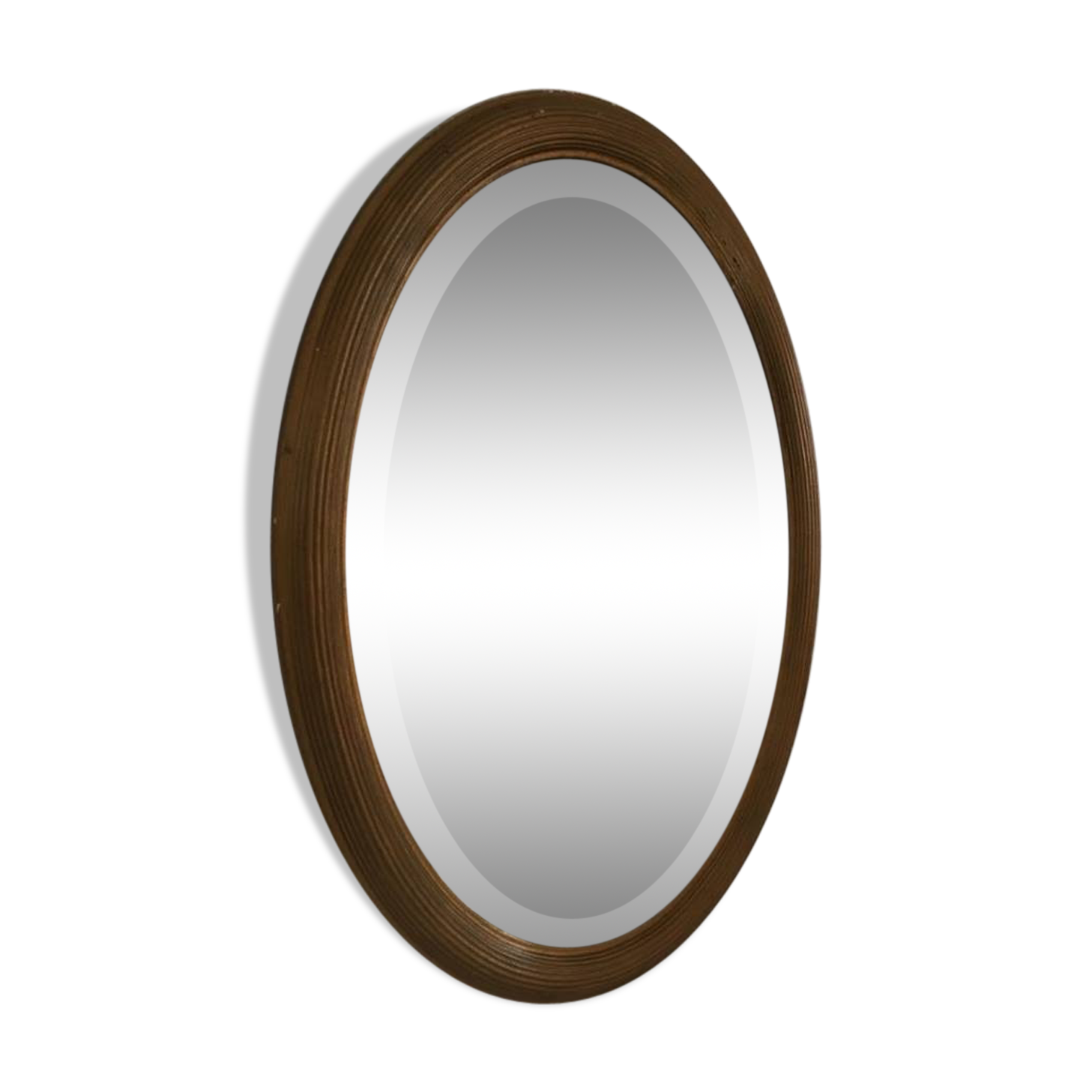 Former beveled oval mirror 74x55cm