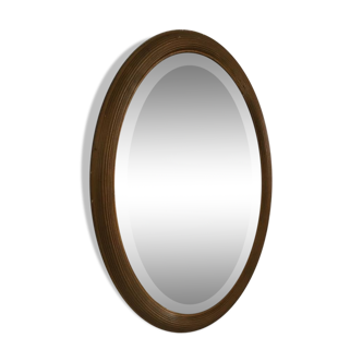 Former beveled oval mirror 74x55cm