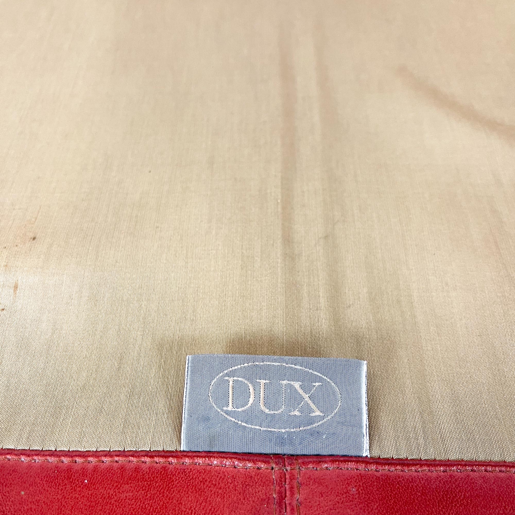 Vintage Red leather sofa by Kenneth Bergenblad model Fredrik for DUX