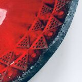 Brutalist Design Art Ceramic Bowl by Jan Nolf, Perignem, Belgium, 1950s