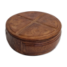 Vintage hammered leather round Touareg box