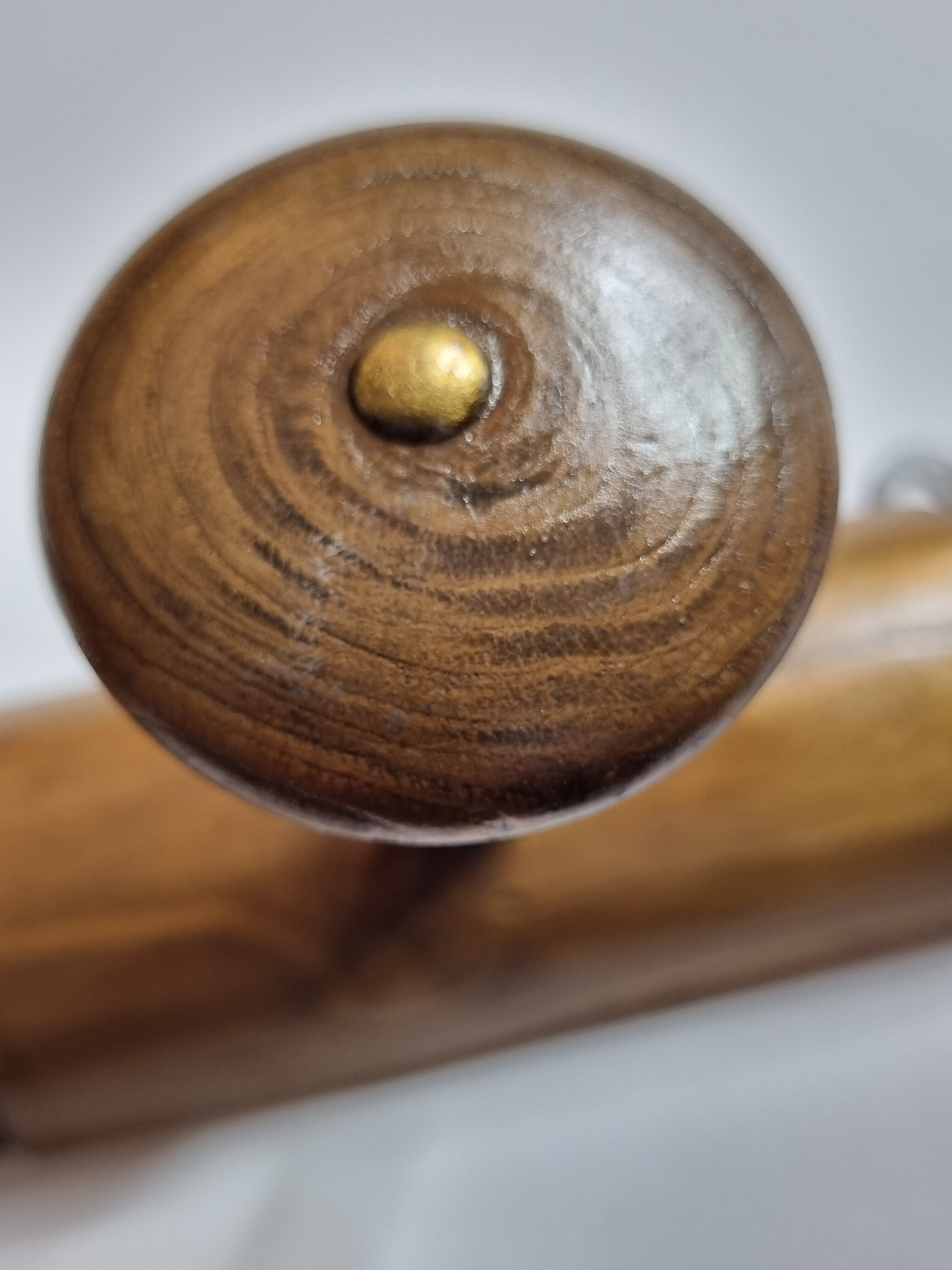 Wooden wall coat rack turned in imitation of bamboo, 6 hooks, 84 cm