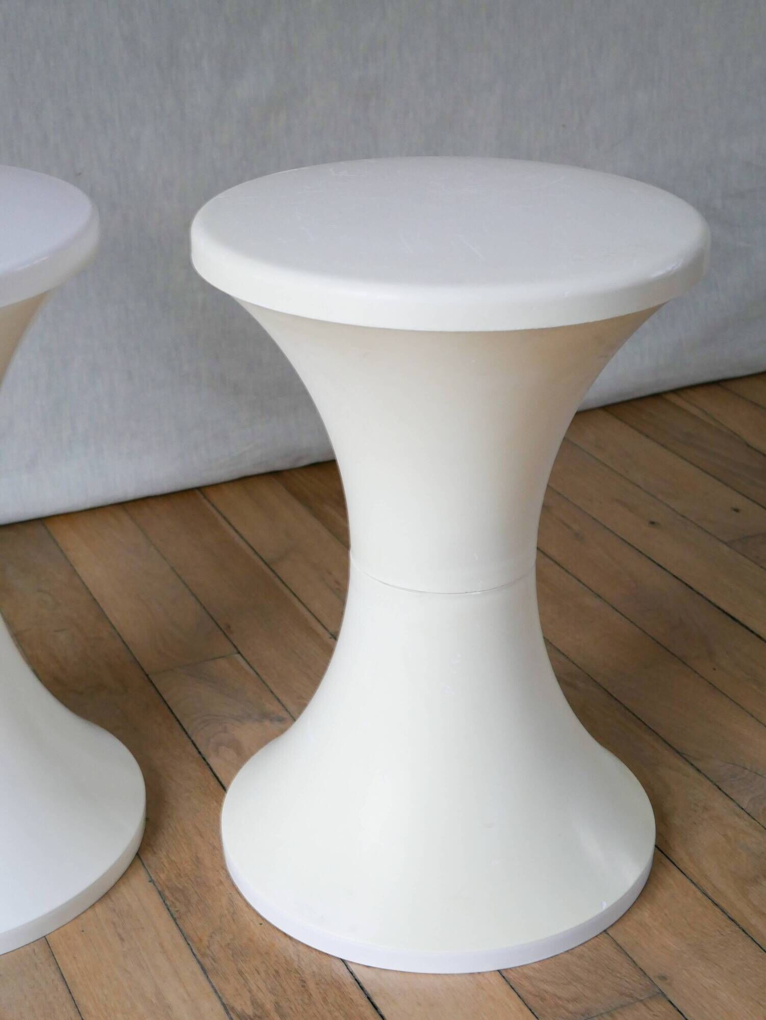 Pair of Tam-Tam stools Made in France Stamp 1970