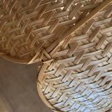 Hanging lamp wicker flower