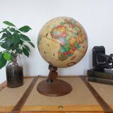 Globe terrestre lumineux vintage, San-Globe Denmark, 1981