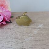 Figurine miniature lapin en laiton doré Vintage