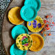 Set of 8 mismatched antique majolica plates