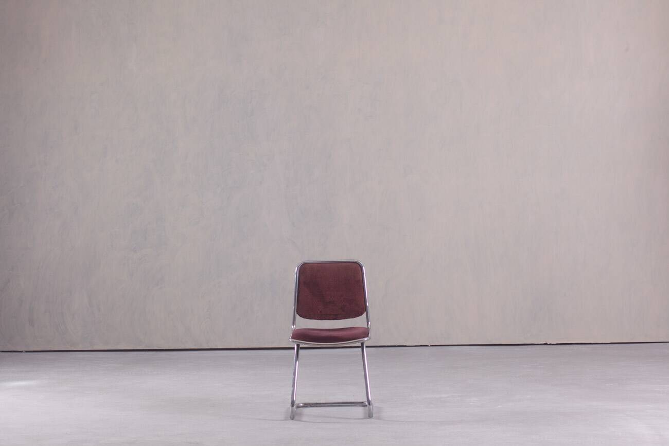 Vintage tubular steel dining chair, Italy, 1970’s