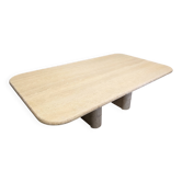 Minimalist coffee table in travertine, Italy circa 1970.