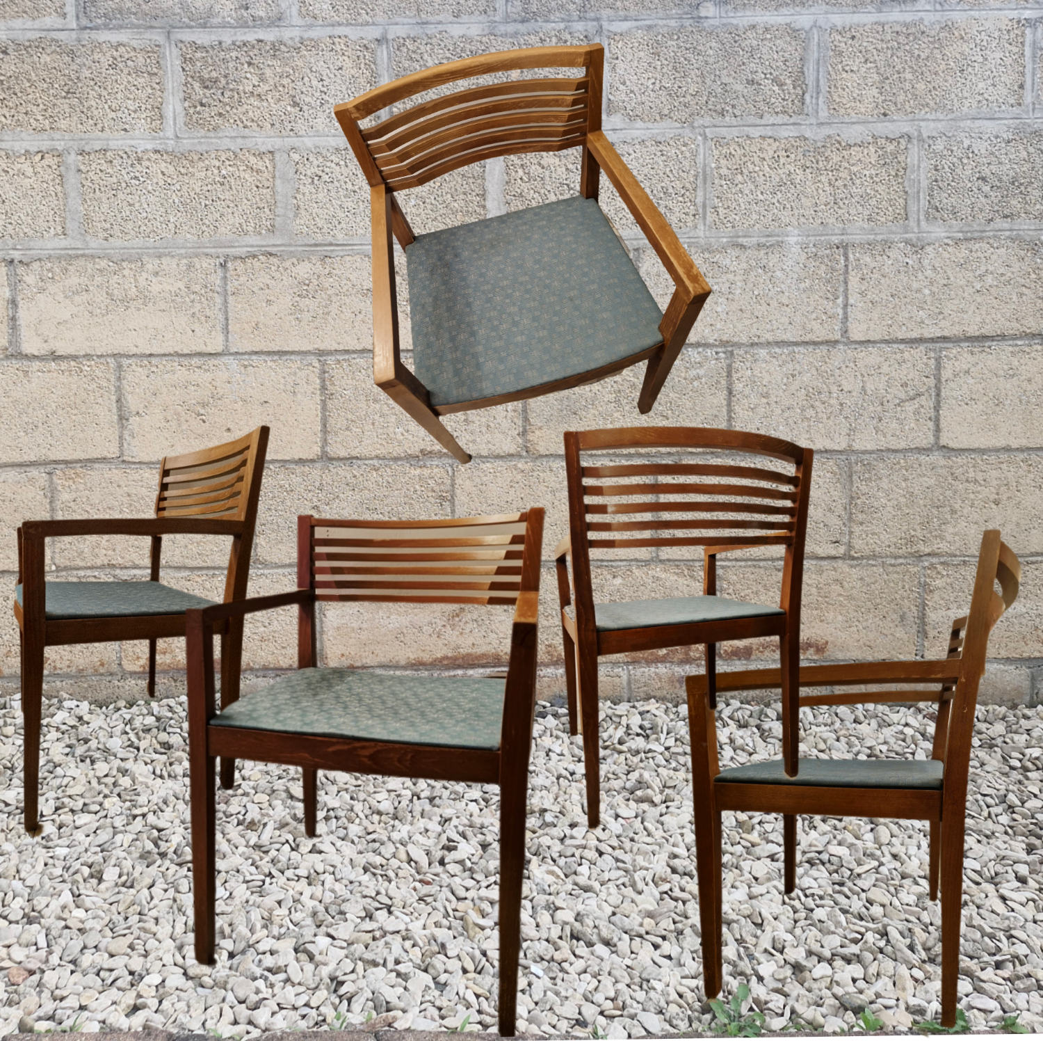Set of 5 Knoll chairs by Joseph & Linda Ricchio