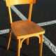 Set of 6 Baumann light beech bistro chairs model N°24
