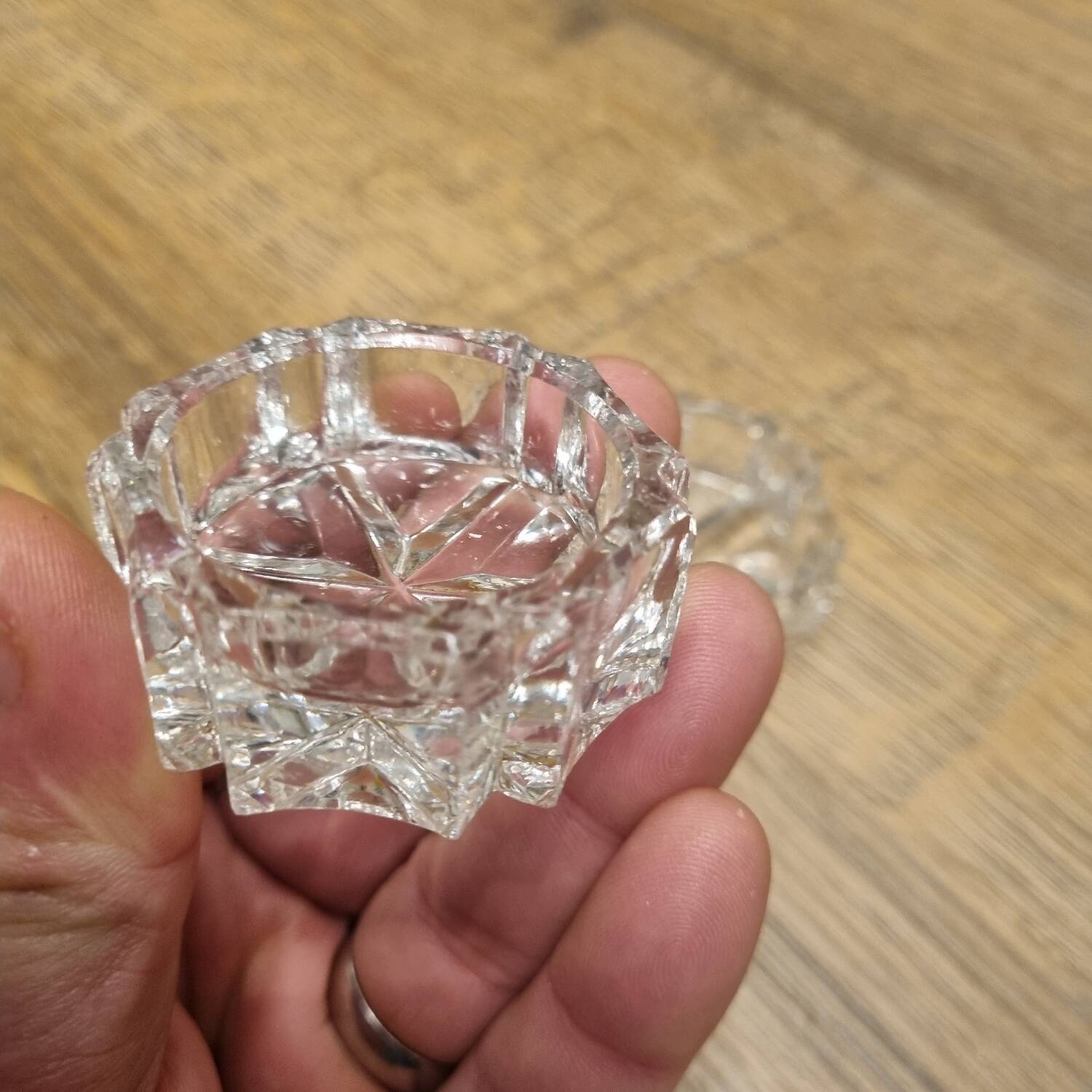 Vintage crystal salt cellars France