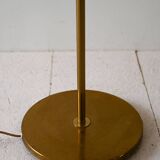 Vintage Scandinavian Brass and Fabric Floor Lamp