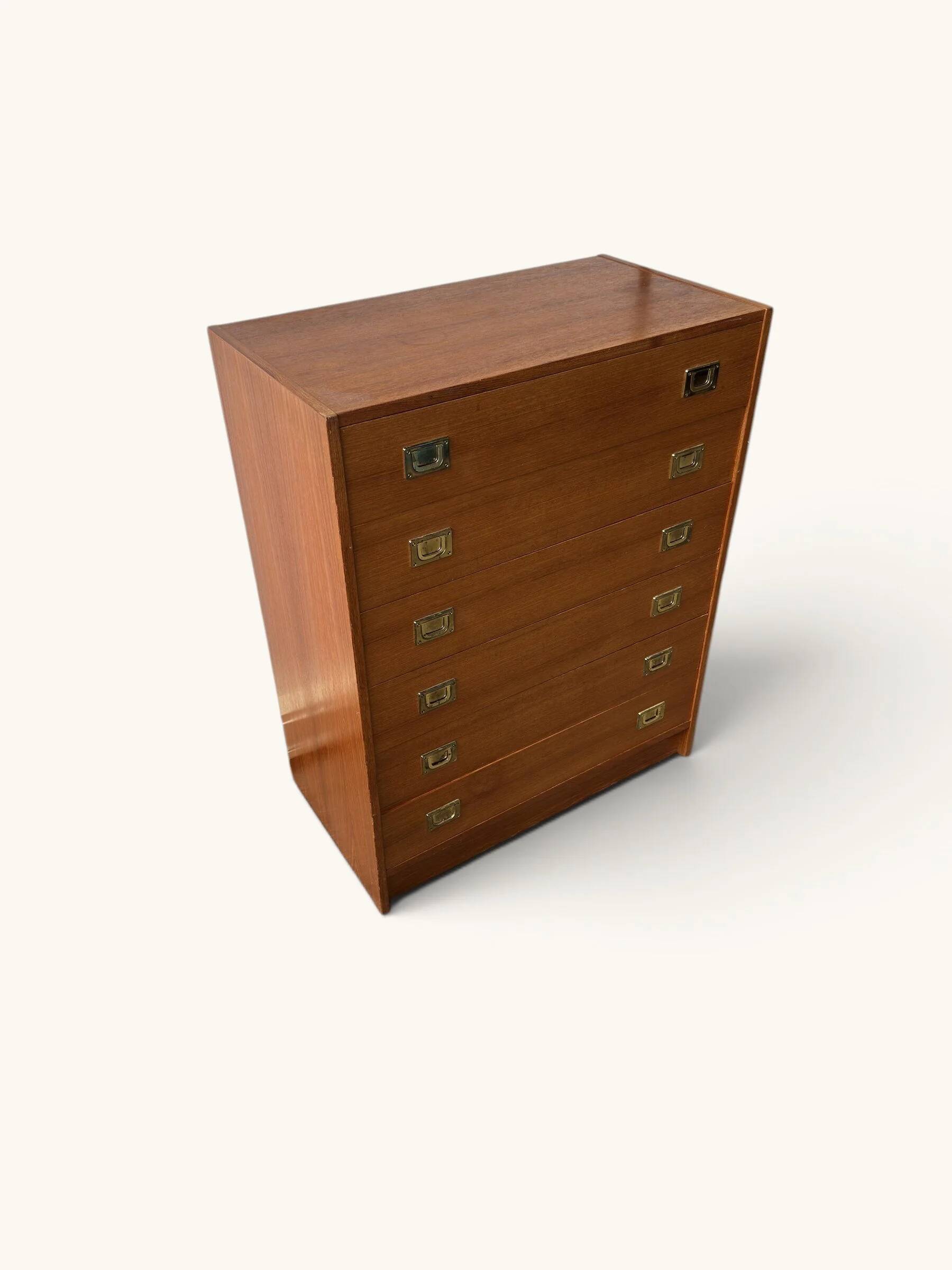 Vintage teak commode with brass handles (copy)