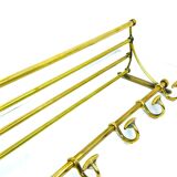 Vintage brass coat rack