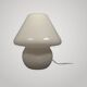 Mushroom Table Lamp Murano Glass White Spiral Modern Design 1970