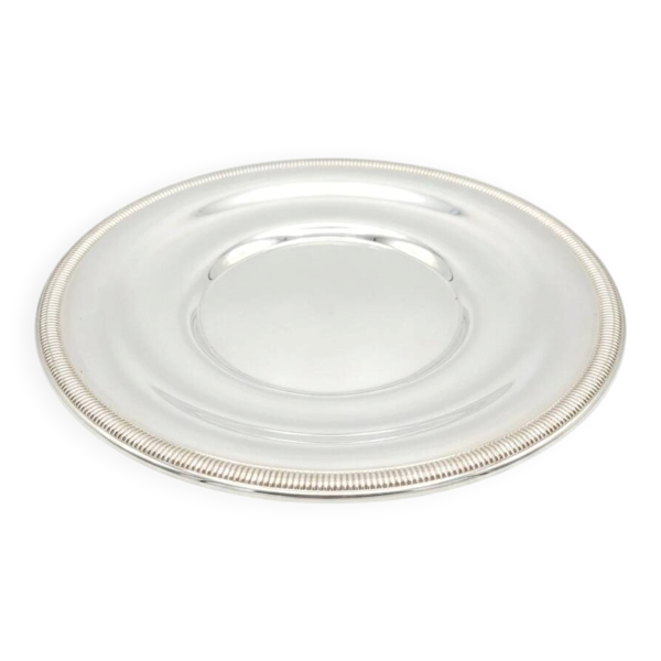 Plat de service rond en métal argenté – Orfèvrerie de France