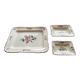 Old dishes in earthenware floral motif