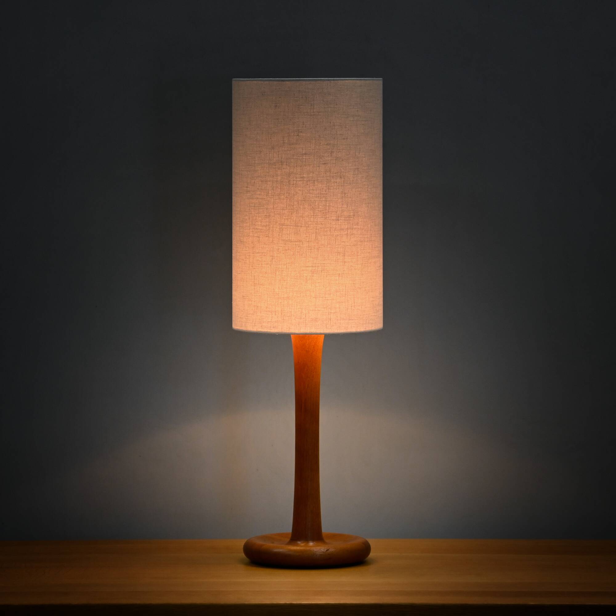 Scandinavian Modern Large Table or Floor Lamp solid Teak for Dyrlund, 1970s